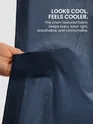 Navy Blue Textured Summer Pants